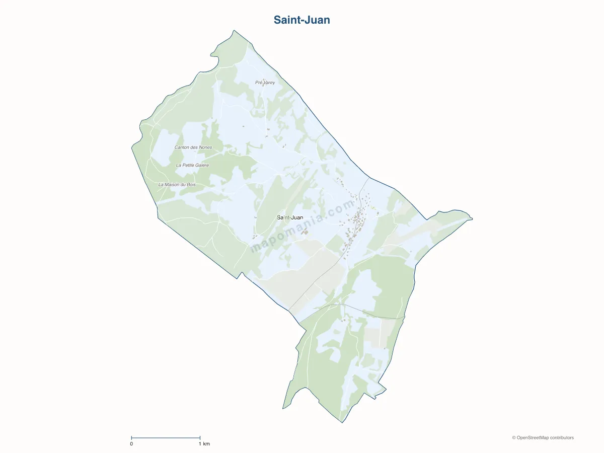 Carte de Saint-Juan à personnaliser