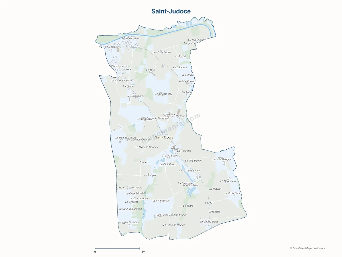 Carte de Saint-Judoce à personnaliser