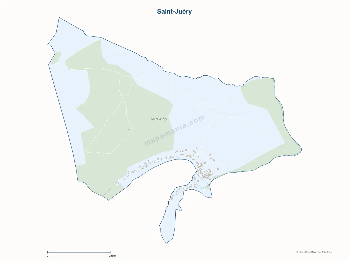 Carte de Saint-Juéry à personnaliser