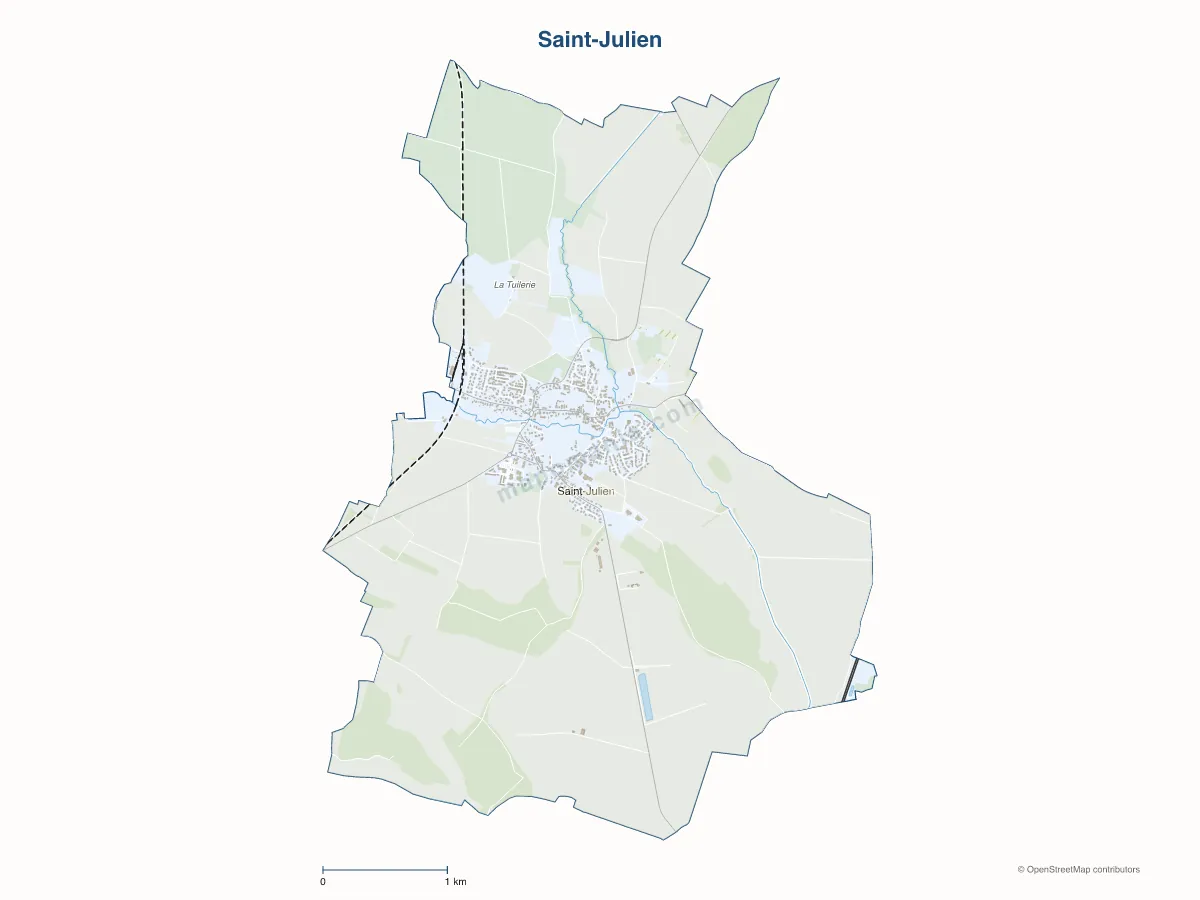Carte de Saint-Julien à personnaliser