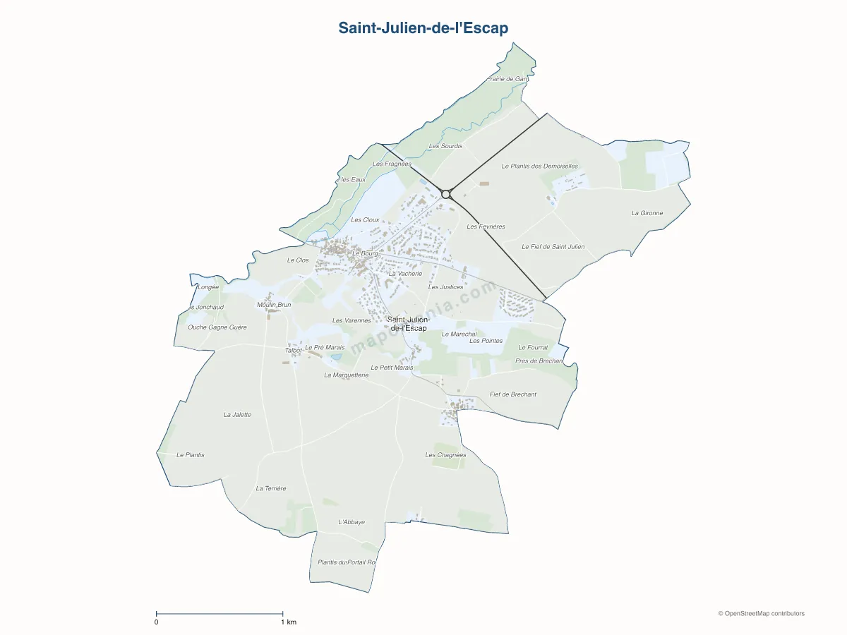 Carte de Saint-Julien-de-l'Escap à personnaliser