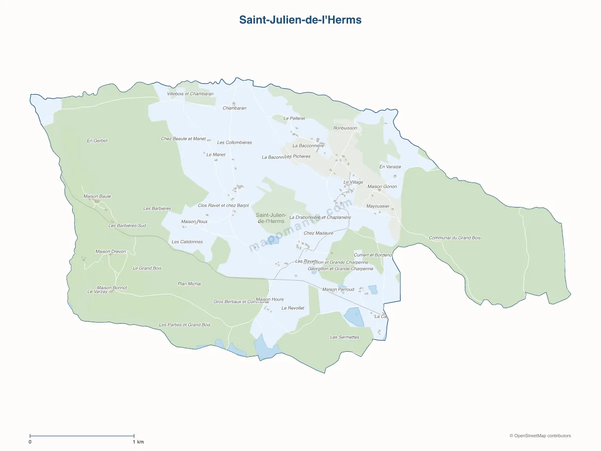 Carte de Saint-Julien-de-l'Herms à personnaliser