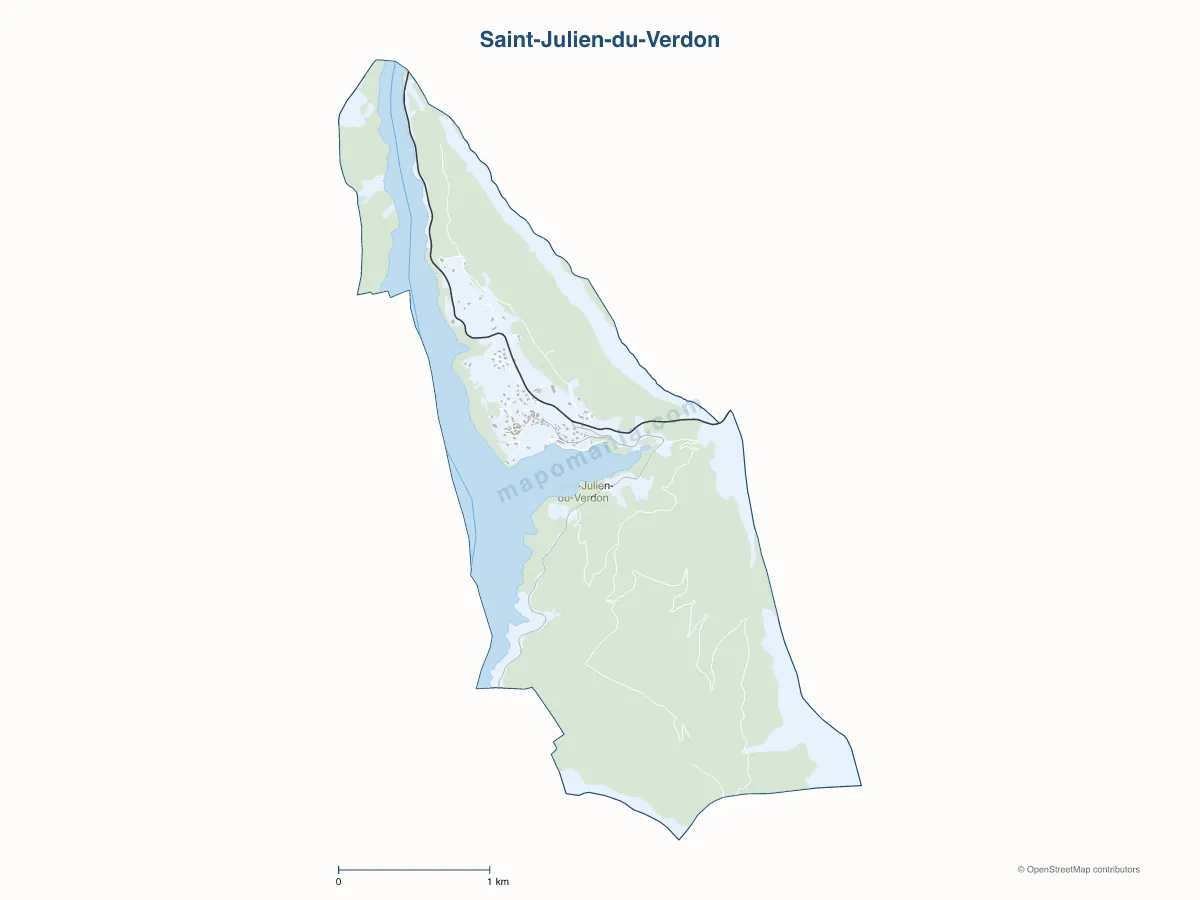 Carte de Saint-Julien-du-Verdon à personnaliser