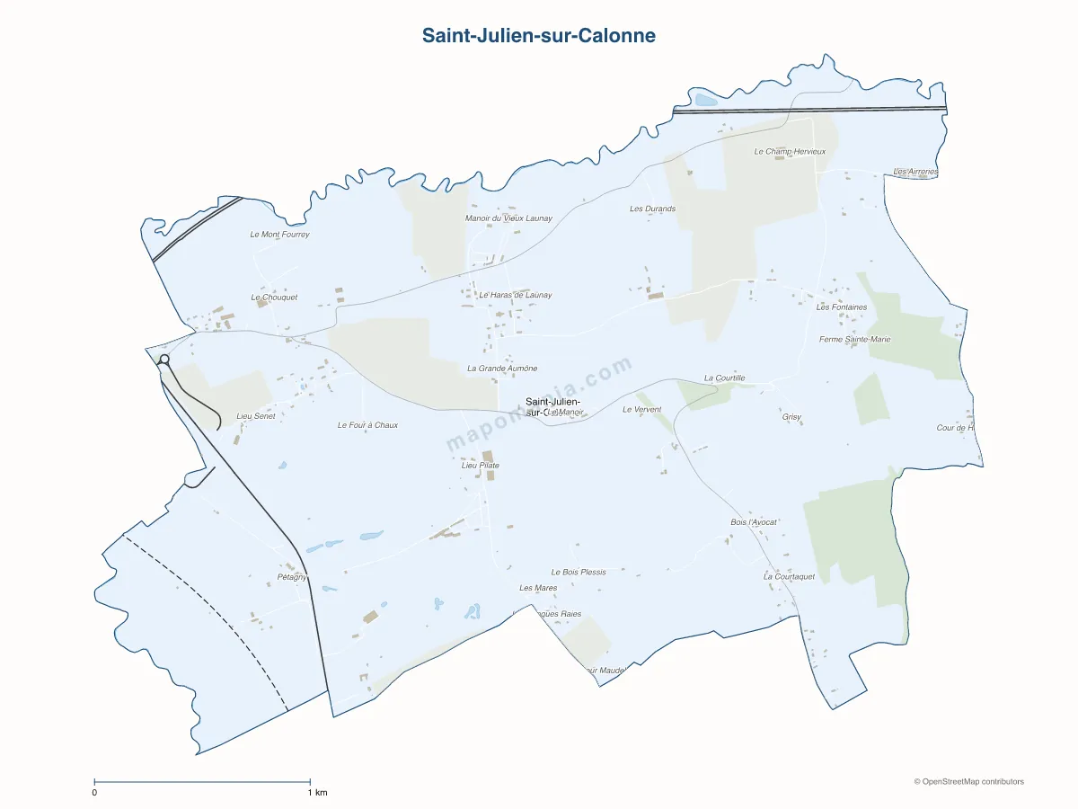 Carte de Saint-Julien-sur-Calonne à personnaliser
