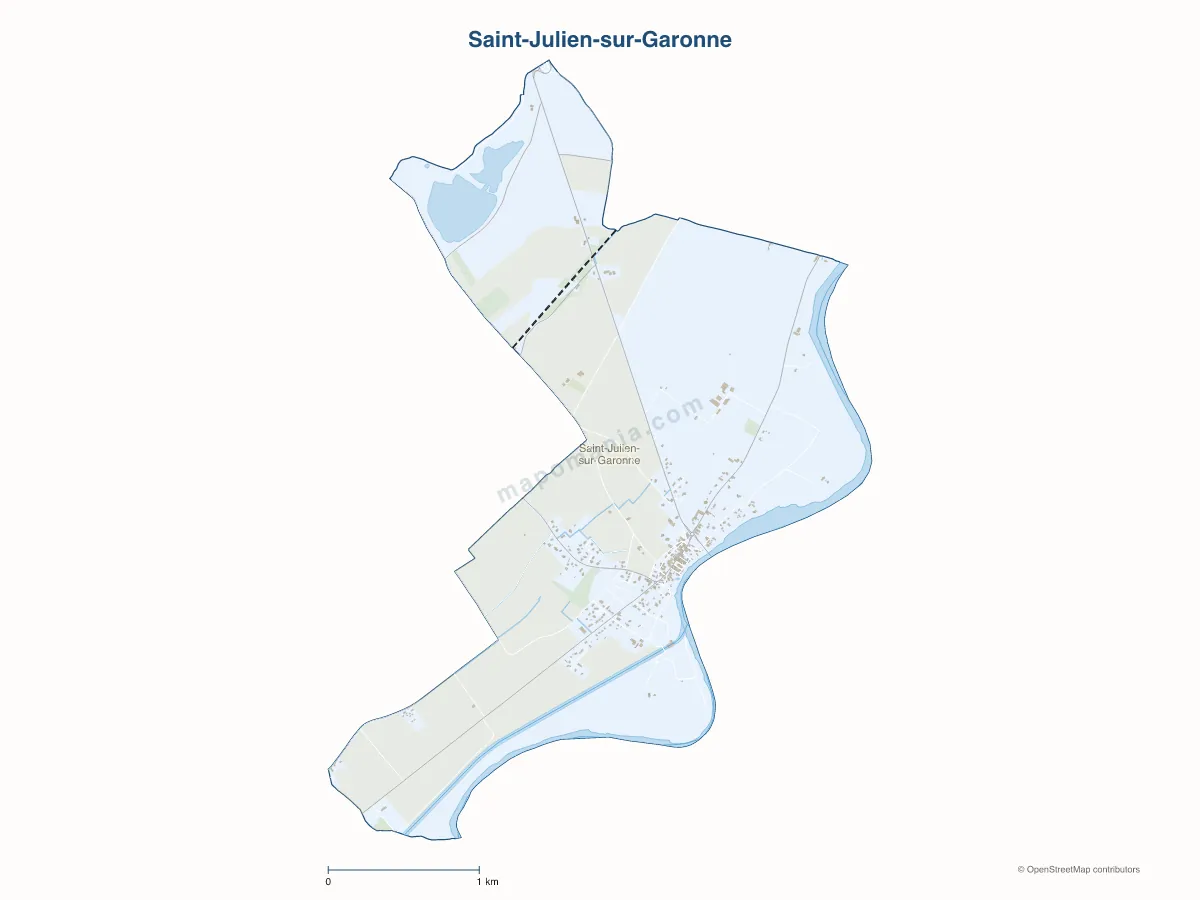 Carte de Saint-Julien-sur-Garonne à personnaliser