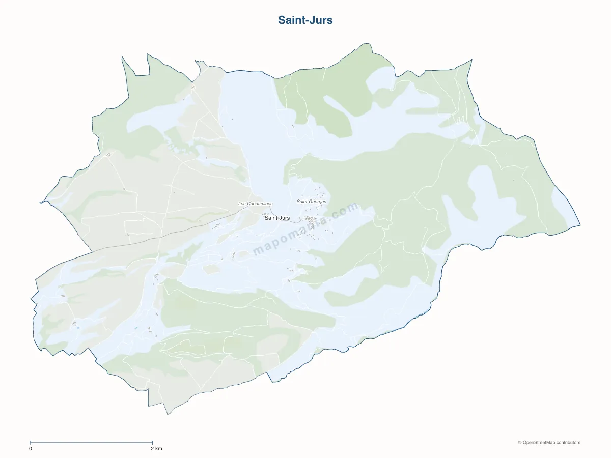 Carte de Saint-Jurs à personnaliser
