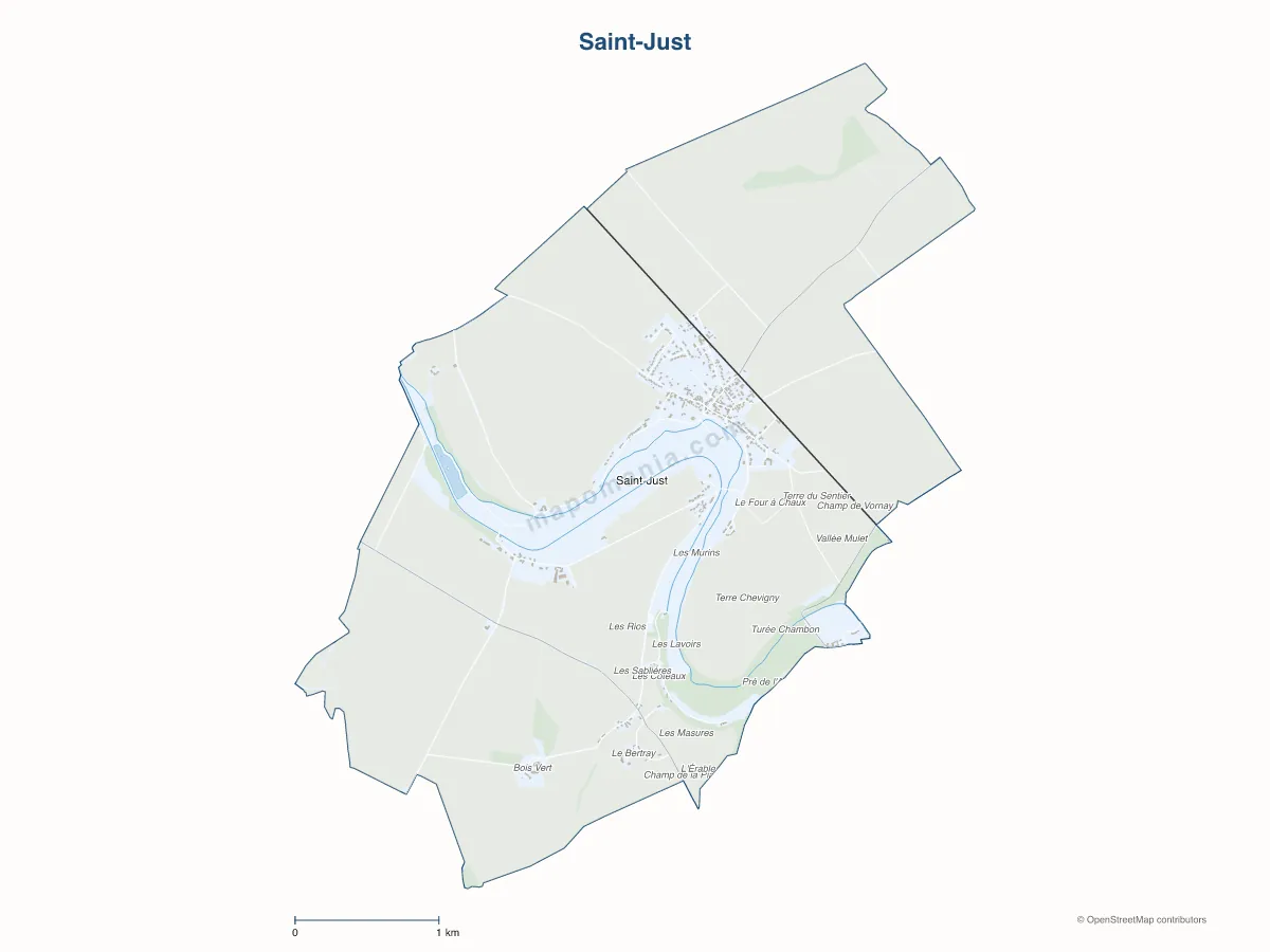 Carte de Saint-Just à personnaliser