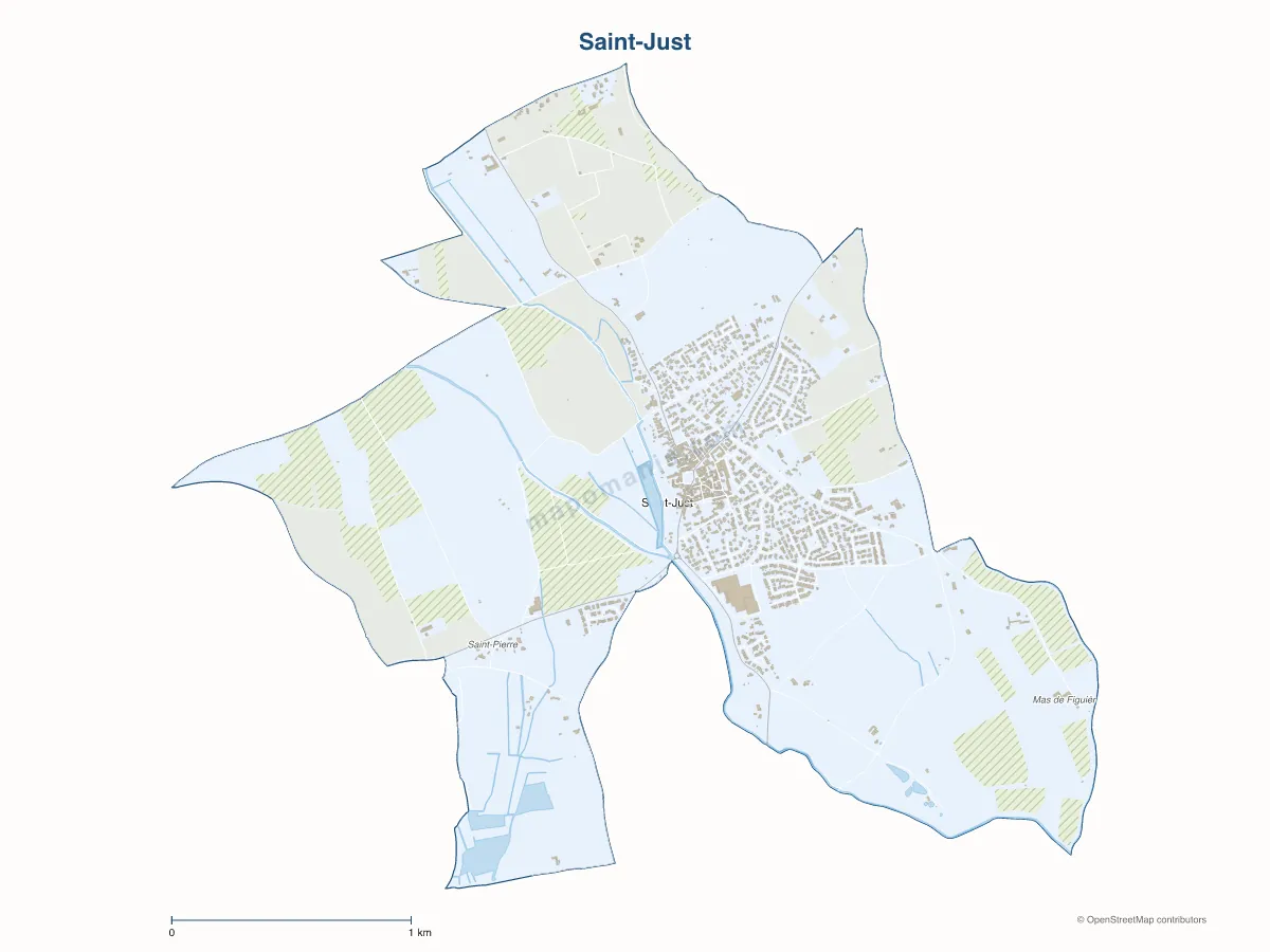 Carte de Saint-Just à personnaliser