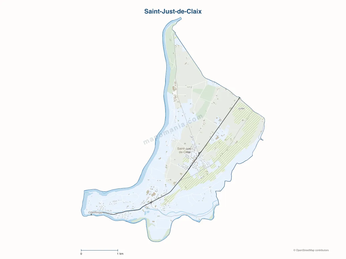 Carte de Saint-Just-de-Claix à personnaliser