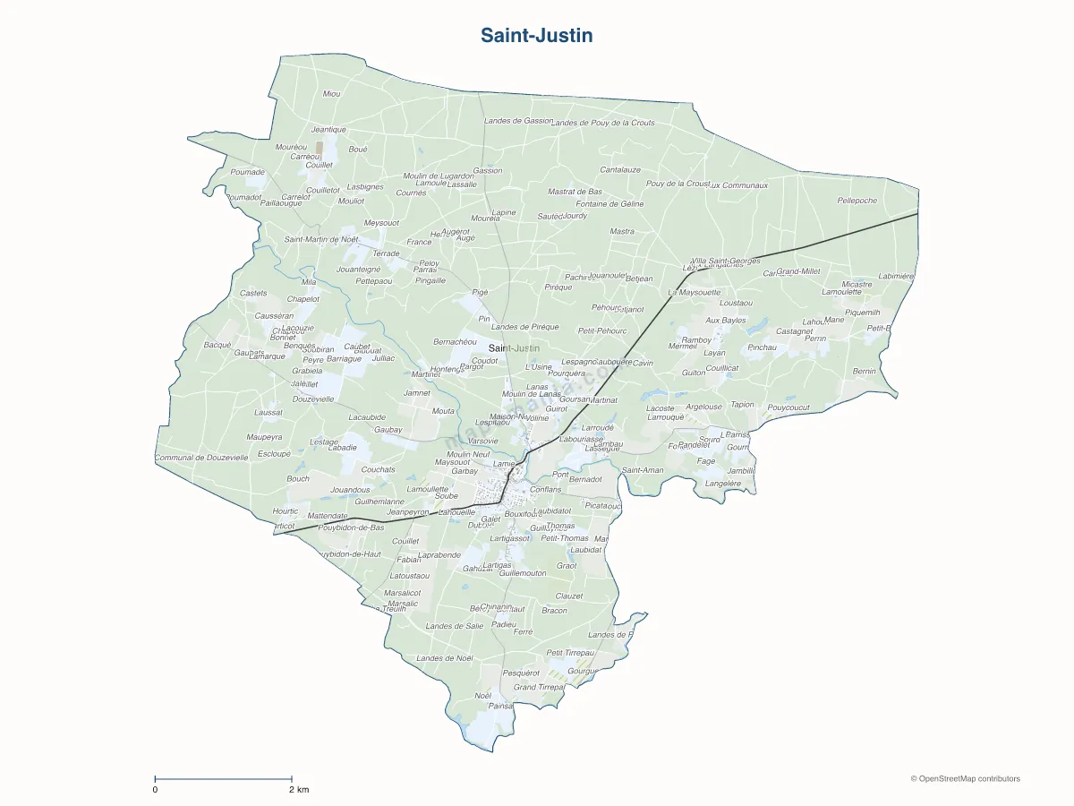 Carte de Saint-Justin à personnaliser