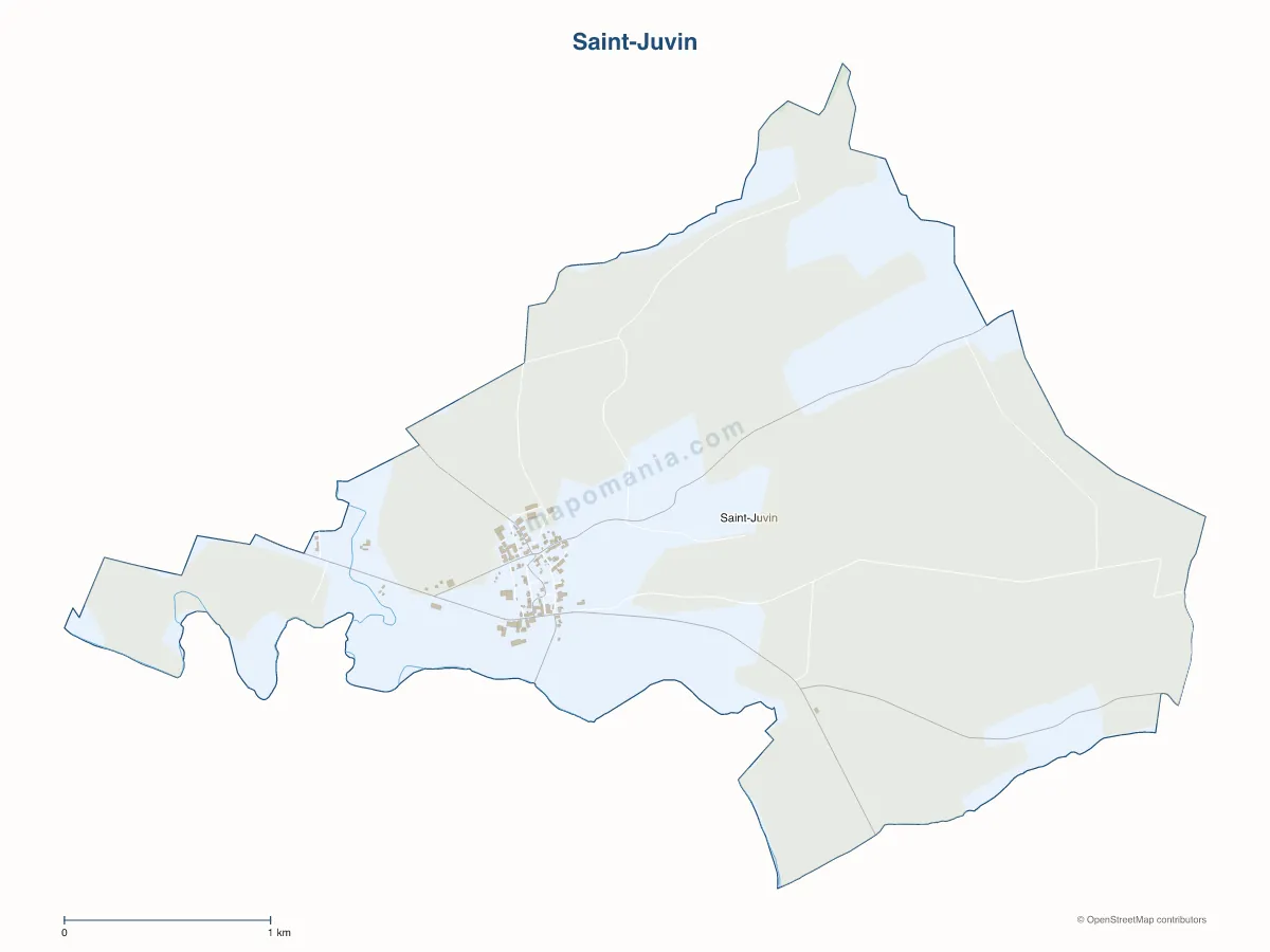 Carte de Saint-Juvin à personnaliser