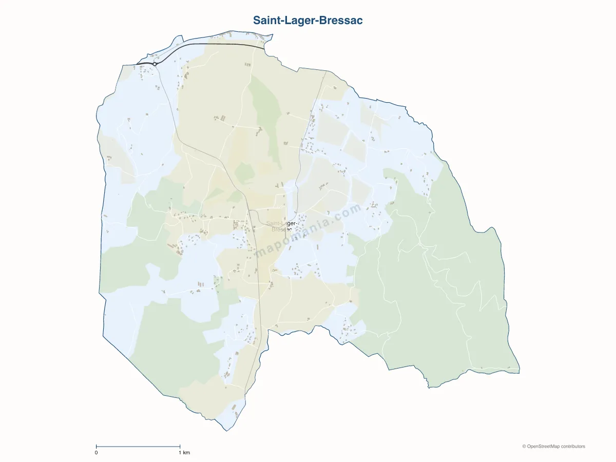 Carte de Saint-Lager-Bressac à personnaliser