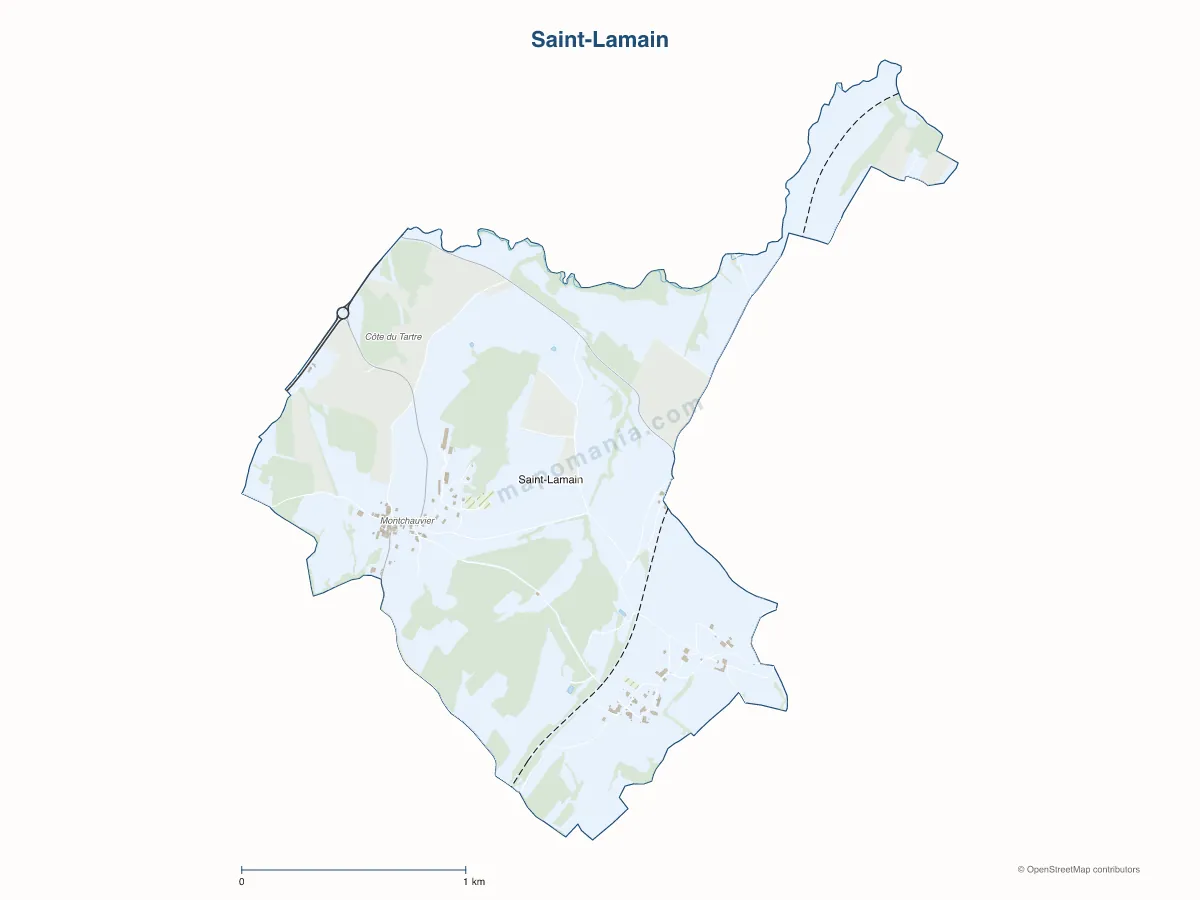 Carte de Saint-Lamain à personnaliser