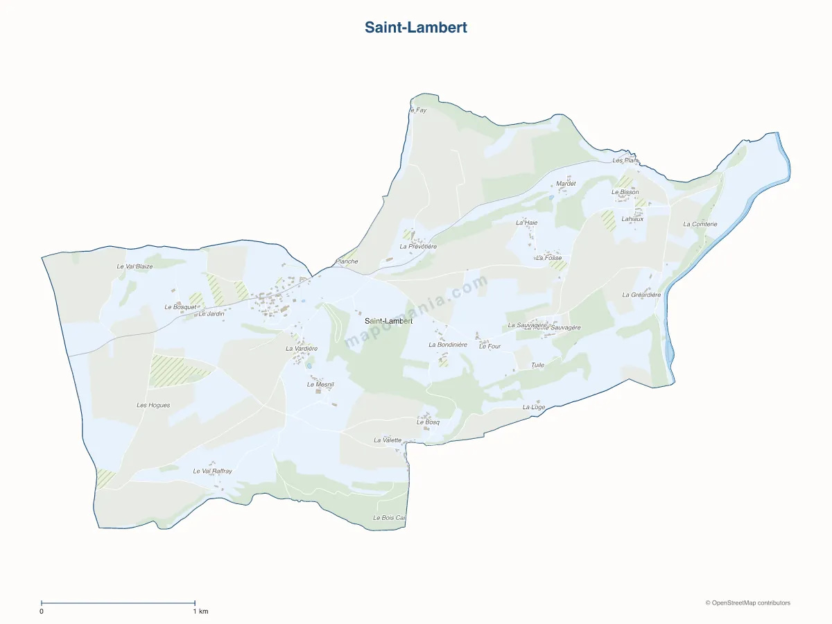 Carte de Saint-Lambert à personnaliser