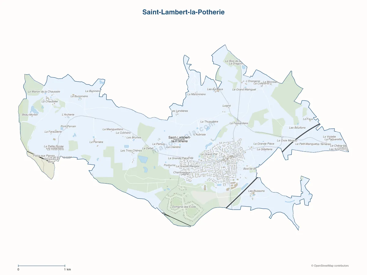Carte de Saint-Lambert-la-Potherie à personnaliser