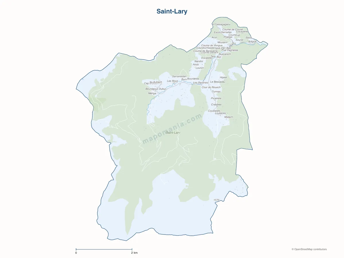 Carte de Saint-Lary à personnaliser