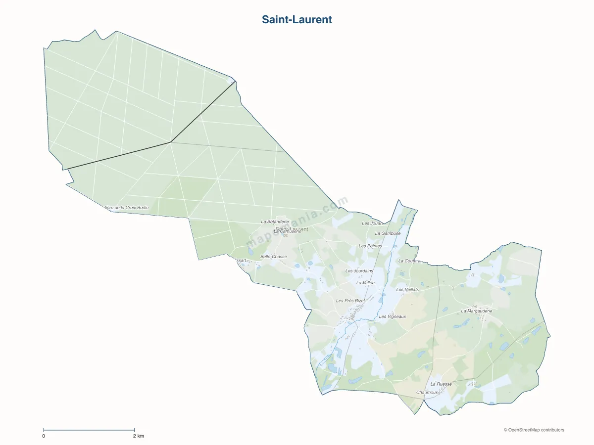 Carte de Saint-Laurent à personnaliser