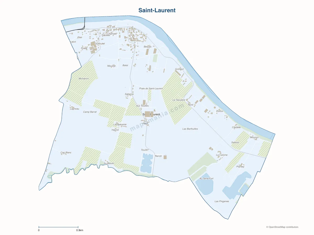 Carte de Saint-Laurent à personnaliser