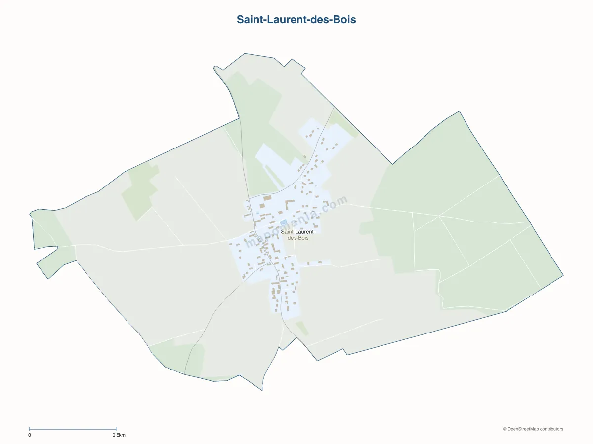 Carte de Saint-Laurent-des-Bois à personnaliser