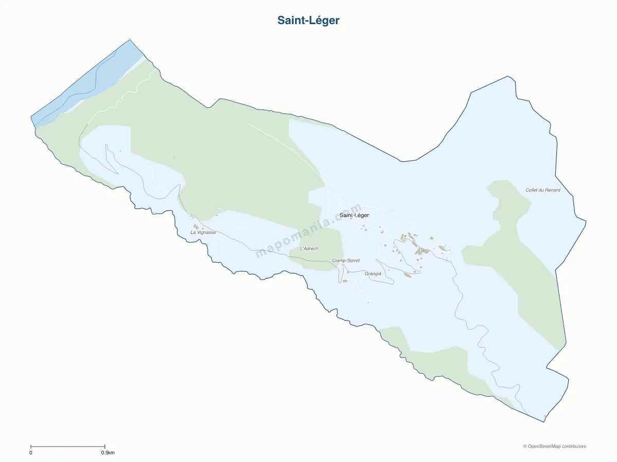 Carte de Saint-Léger à personnaliser
