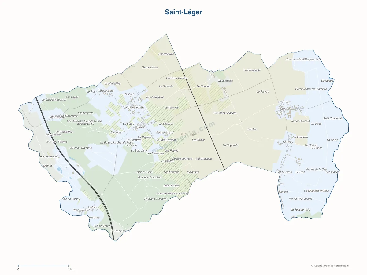 Carte de Saint-Léger à personnaliser