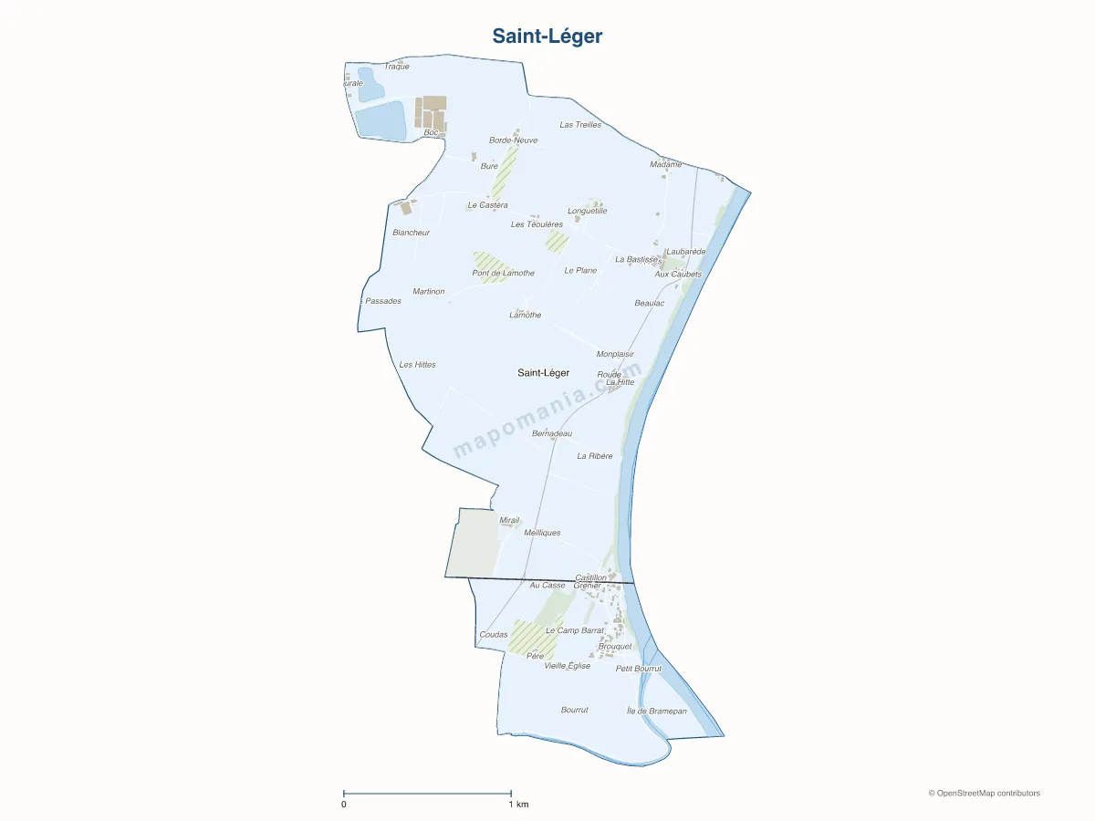Carte de Saint-Léger à personnaliser