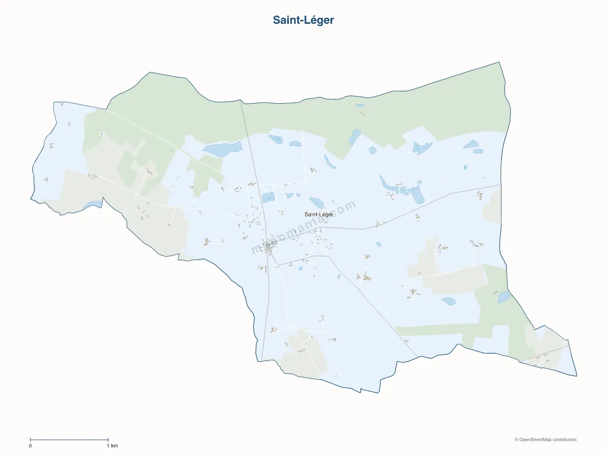 Carte de Saint-Léger à personnaliser