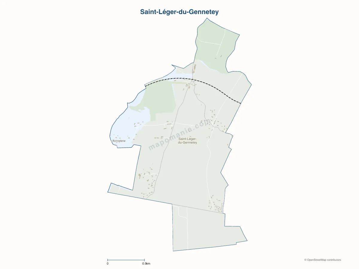 Carte de Saint-Léger-du-Gennetey à personnaliser