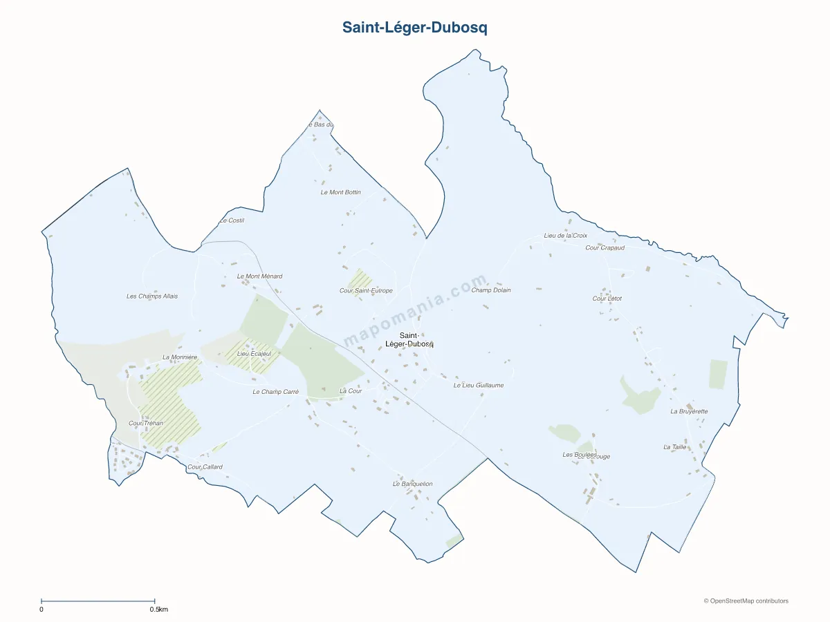 Carte de Saint-Léger-Dubosq à personnaliser