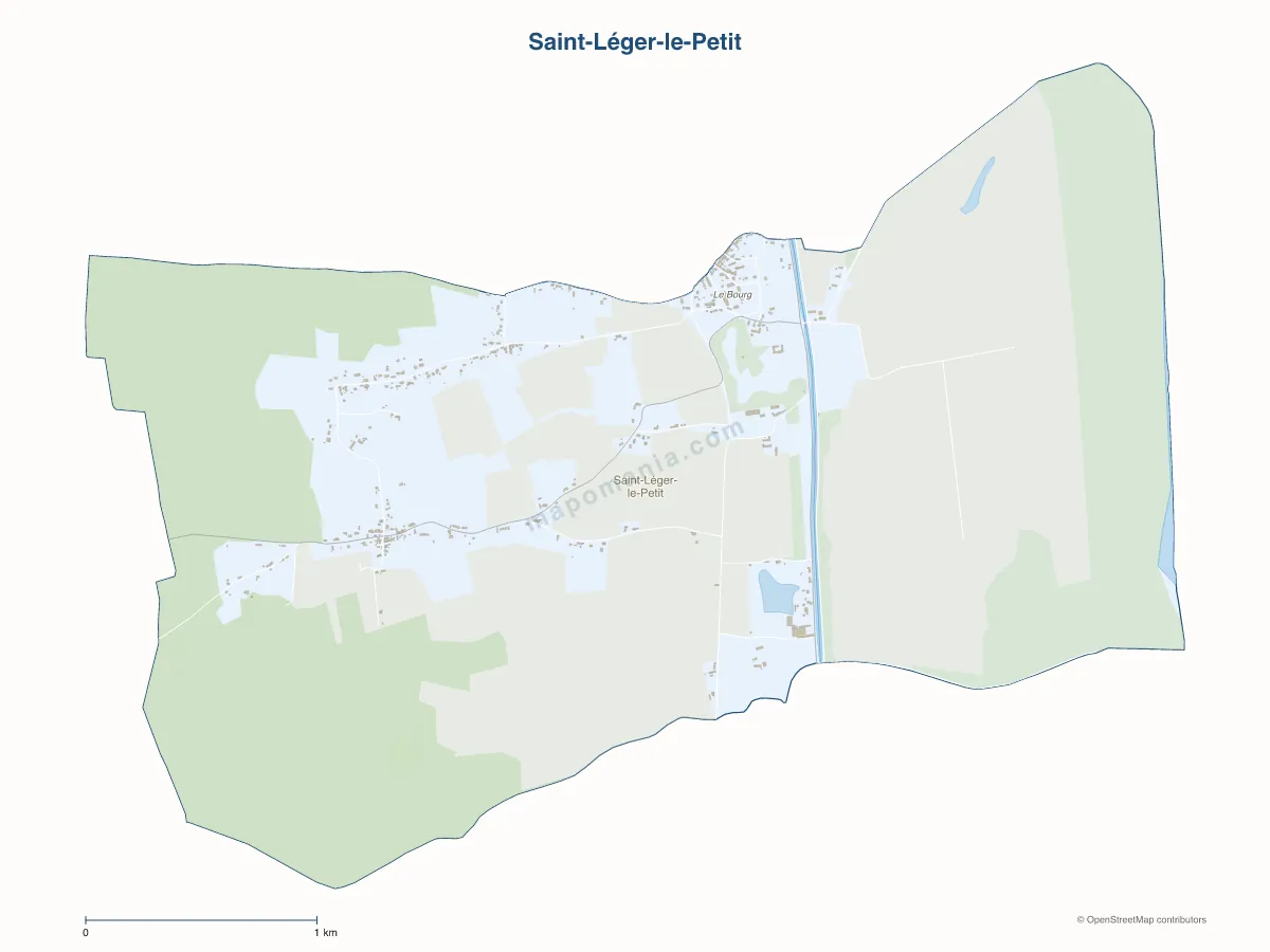 Carte de Saint-Léger-le-Petit à personnaliser