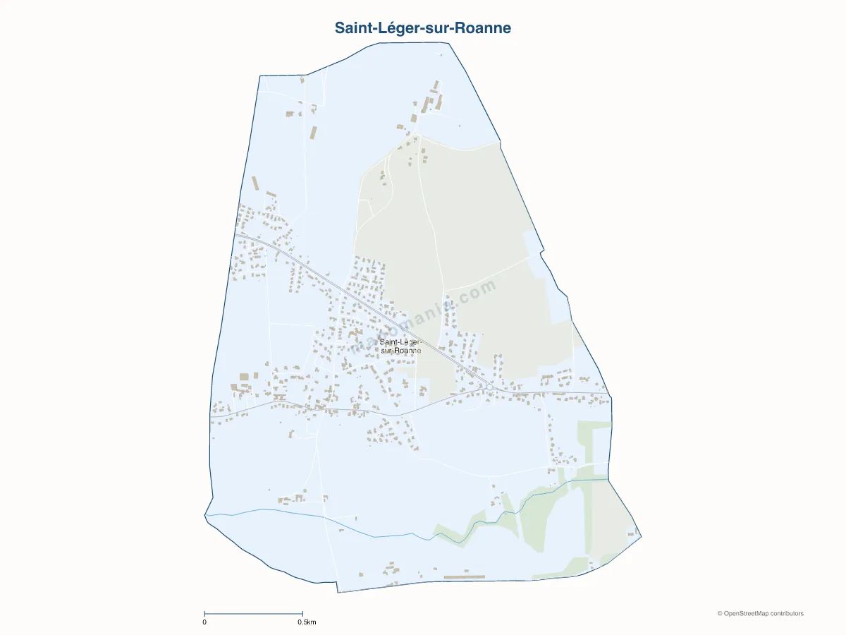 Carte de Saint-Léger-sur-Roanne à personnaliser