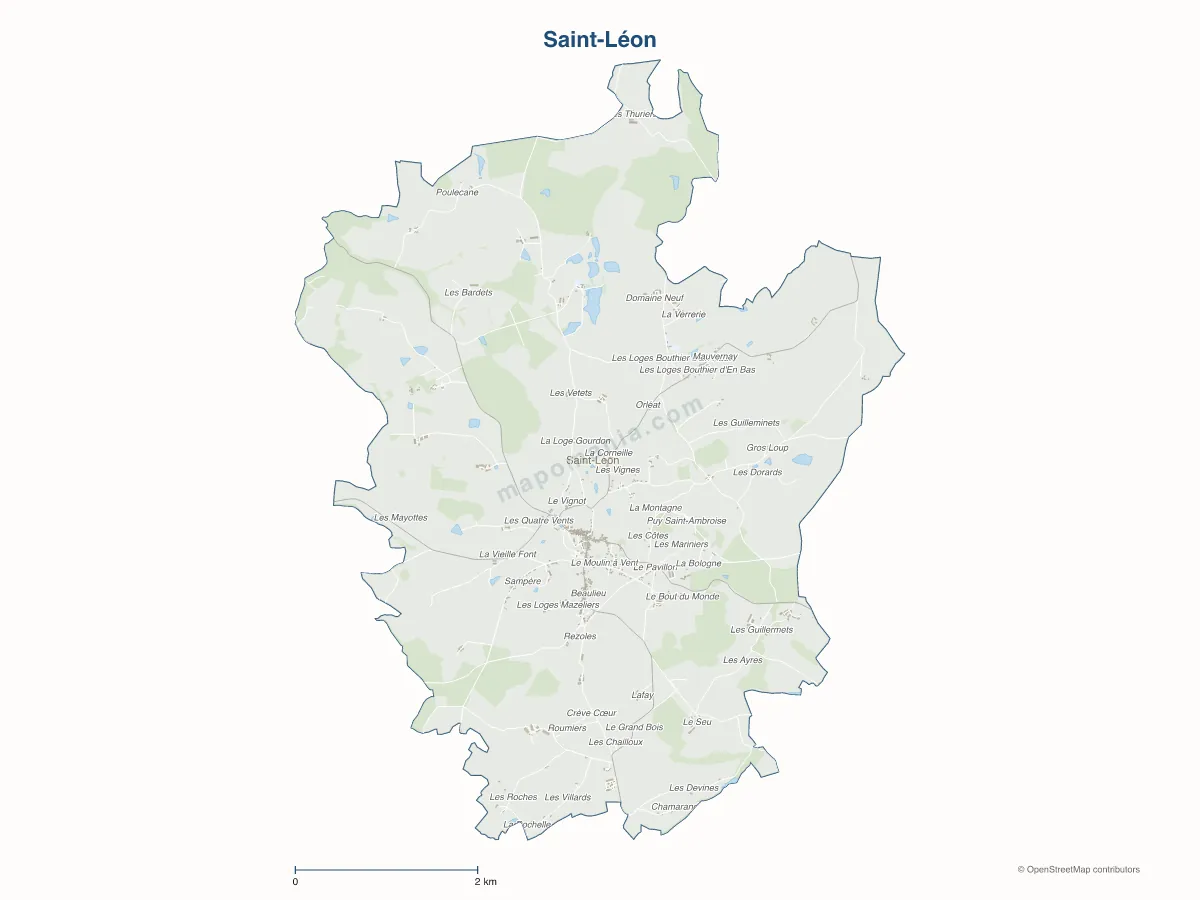 Carte de Saint-Léon à personnaliser