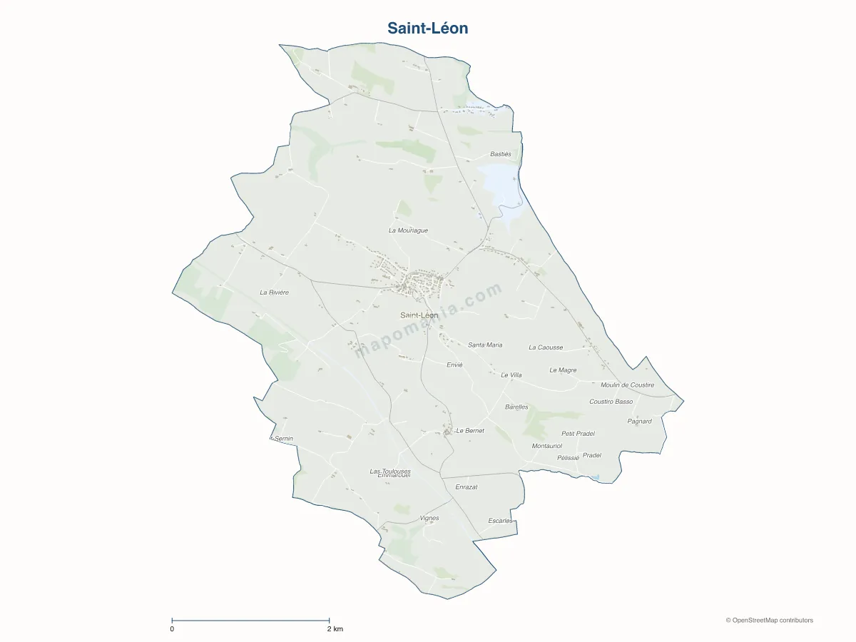 Carte de Saint-Léon à personnaliser