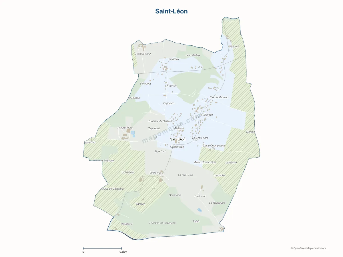 Carte de Saint-Léon à personnaliser