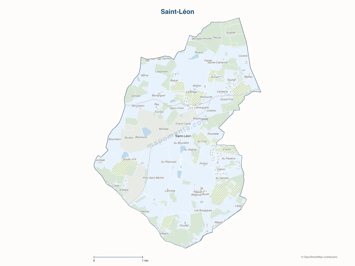 Carte de Saint-Léon à personnaliser