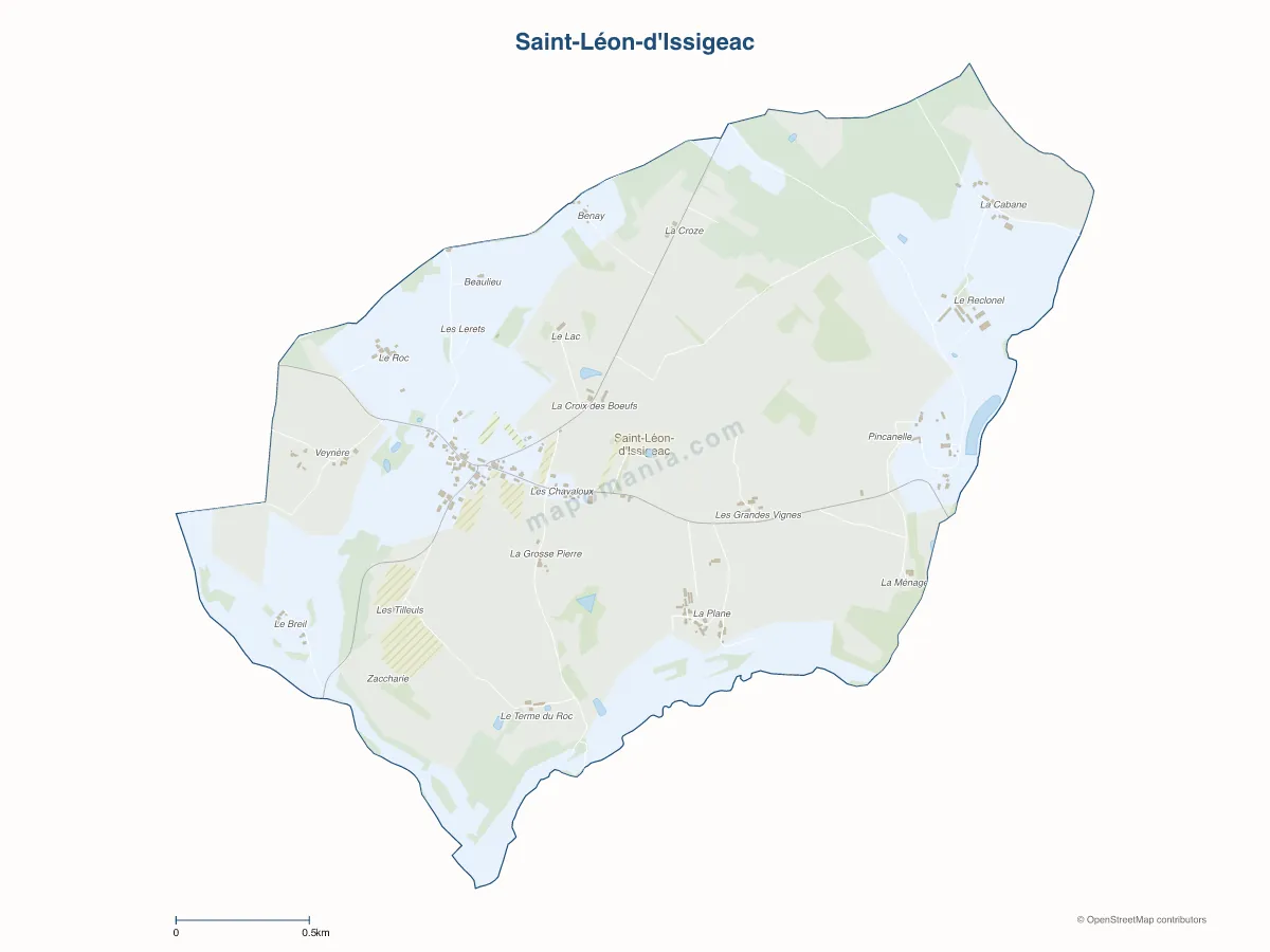 Carte de Saint-Léon-d'Issigeac à personnaliser