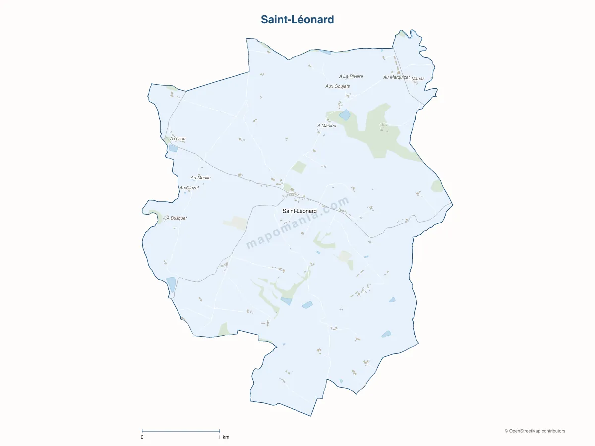 Carte de Saint-Léonard à personnaliser