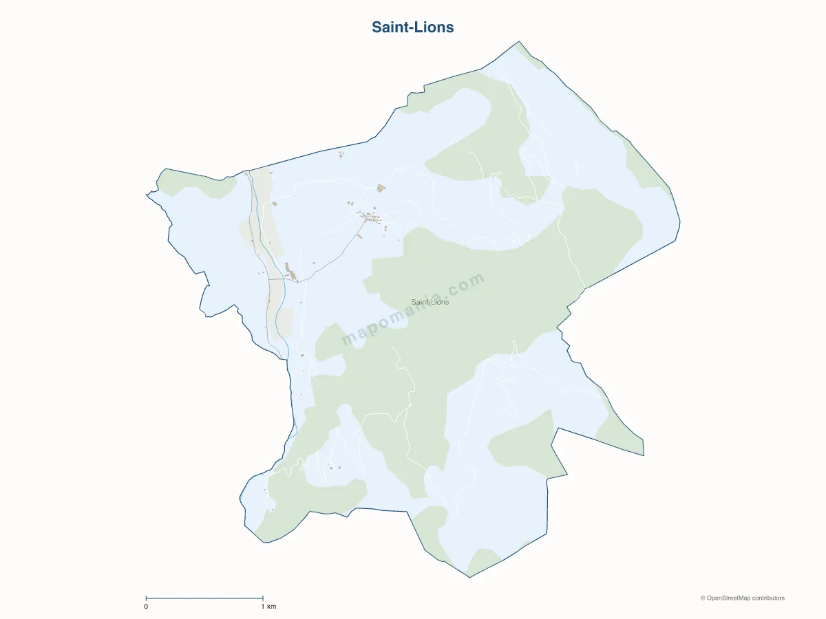 Carte de Saint-Lions à personnaliser
