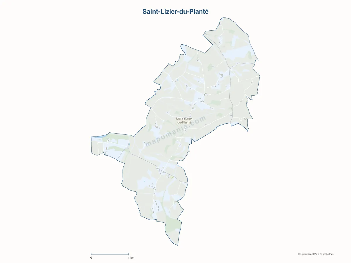 Carte de Saint-Lizier-du-Planté à personnaliser
