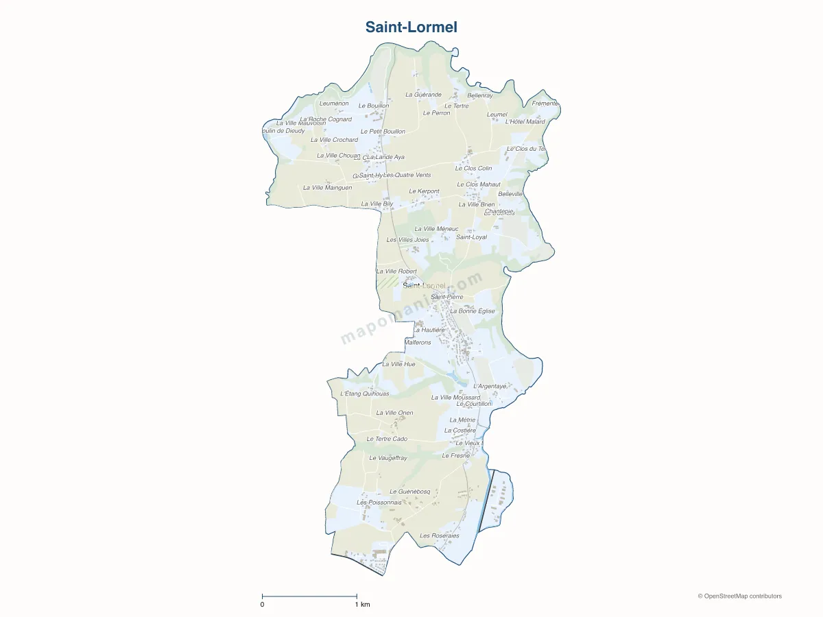 Carte de Saint-Lormel à personnaliser