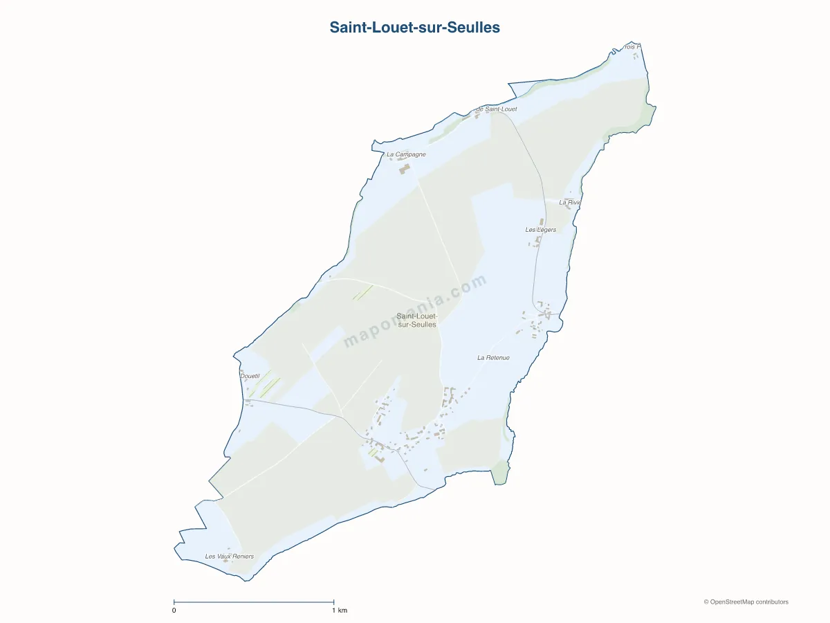 Carte de Saint-Louet-sur-Seulles à personnaliser