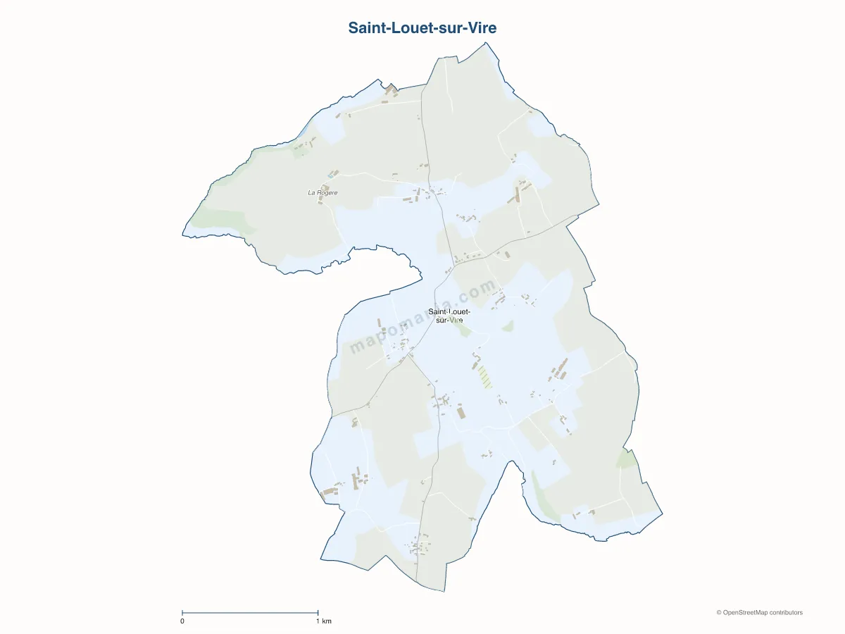 Carte de Saint-Louet-sur-Vire à personnaliser
