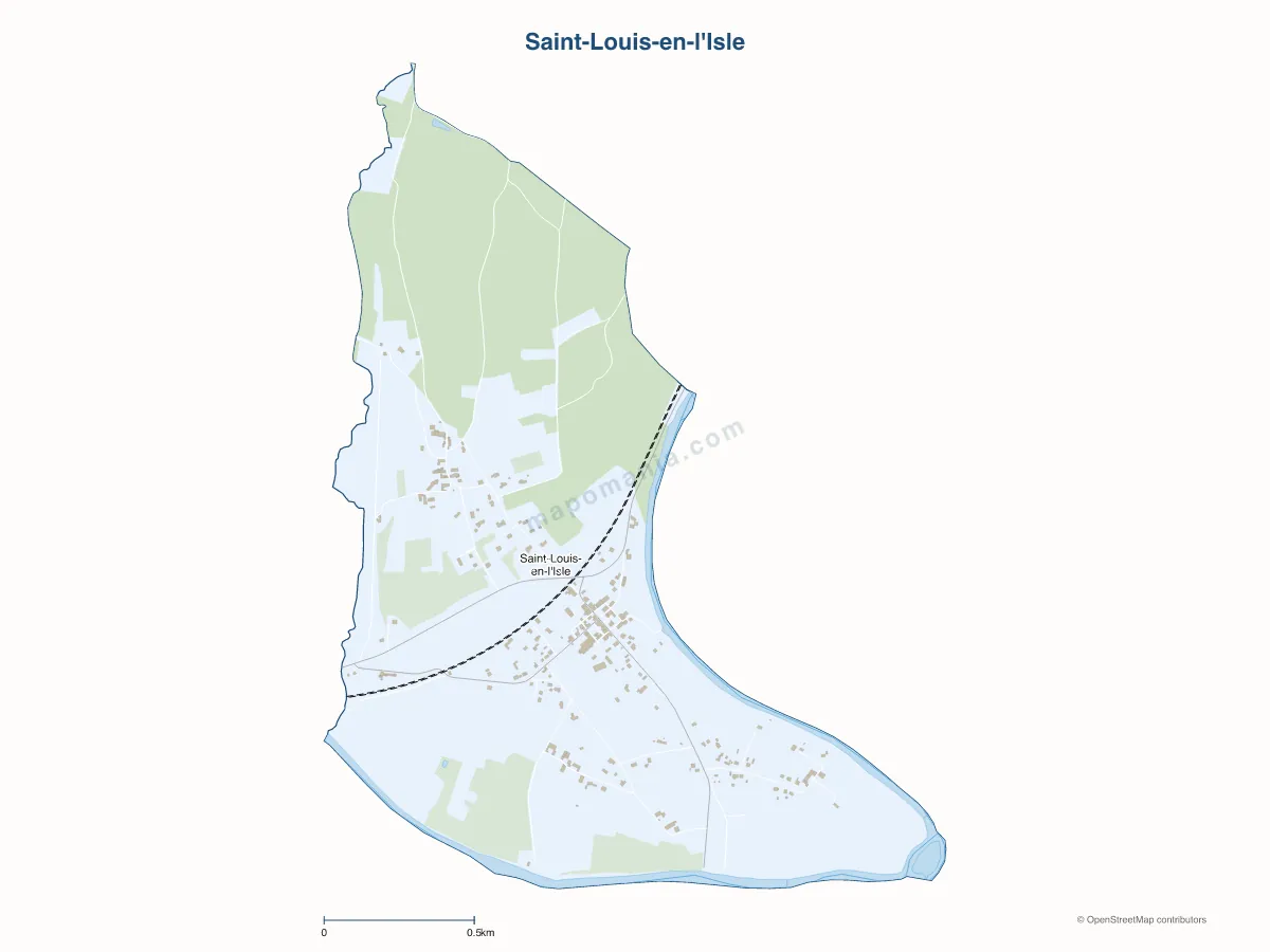 Carte de Saint-Louis-en-l'Isle à personnaliser