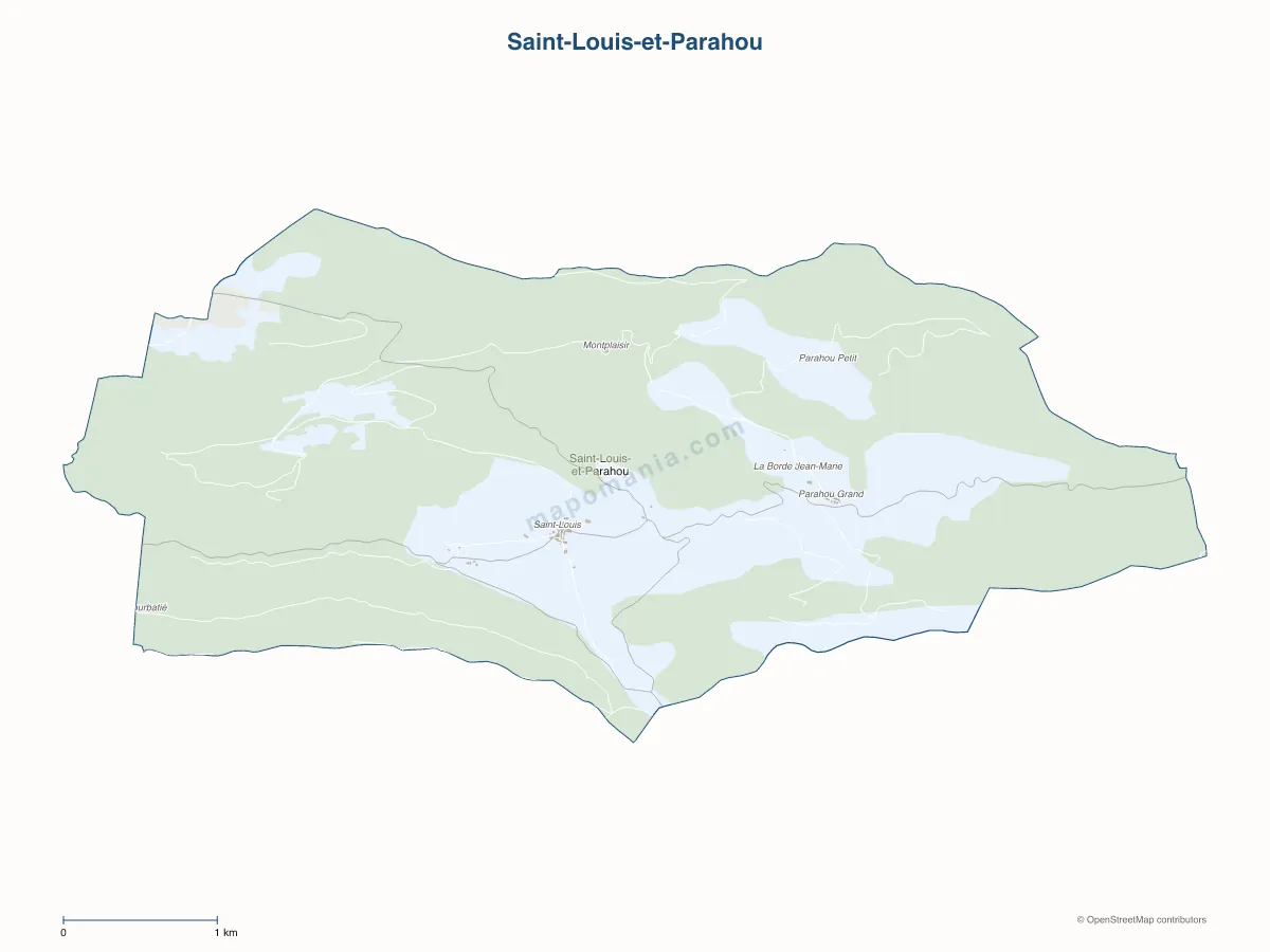 Carte de Saint-Louis-et-Parahou à personnaliser