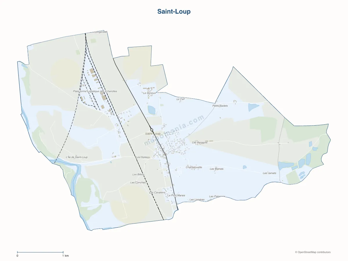 Carte de Saint-Loup à personnaliser