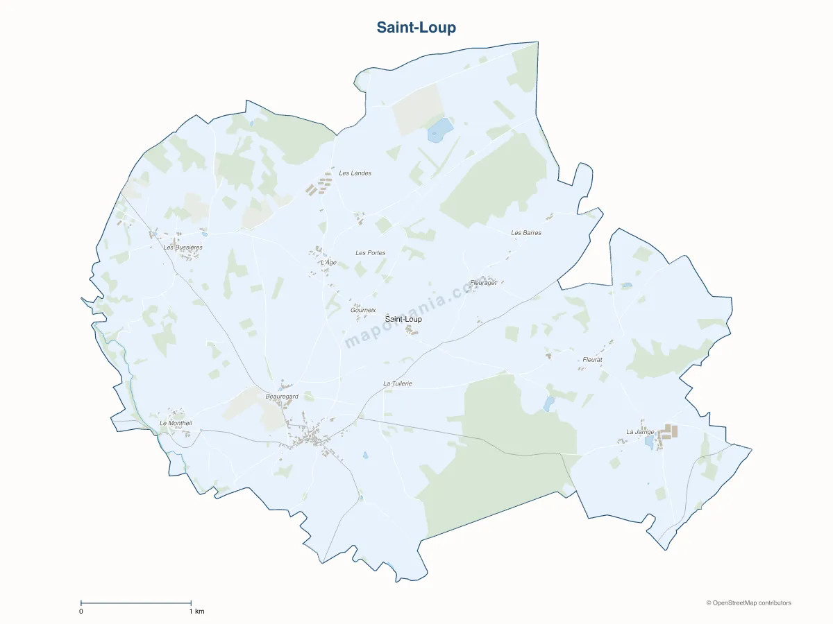 Carte de Saint-Loup à personnaliser