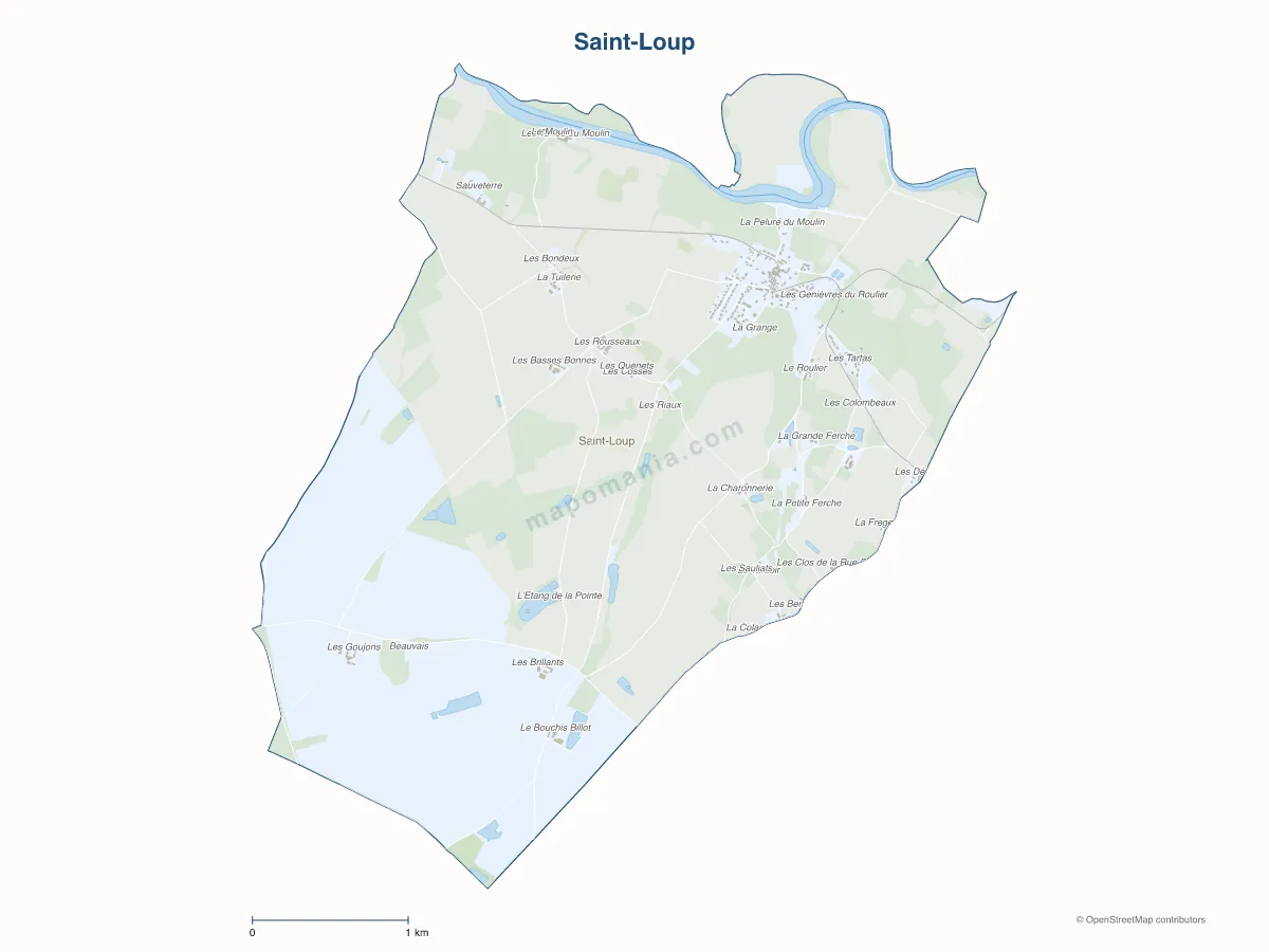 Carte de Saint-Loup à personnaliser
