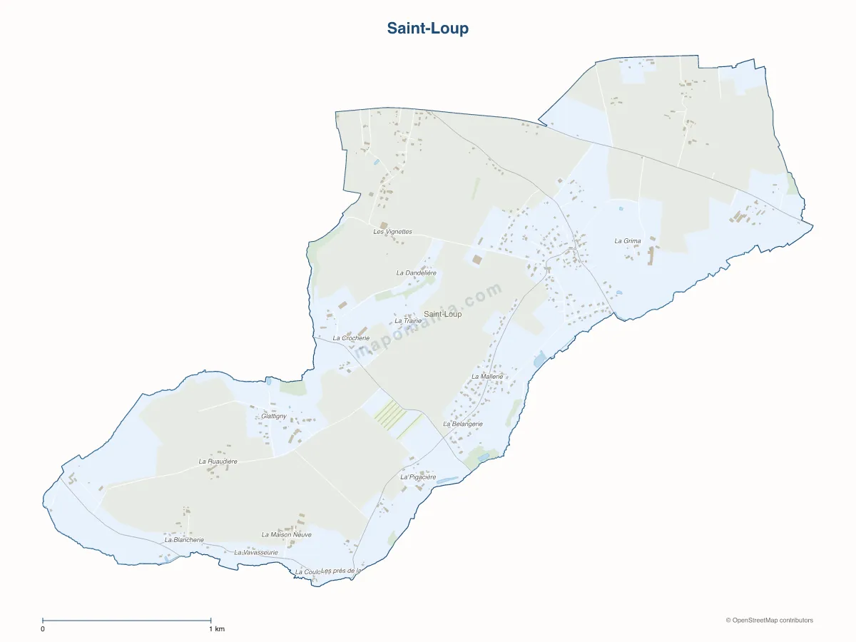 Carte de Saint-Loup à personnaliser