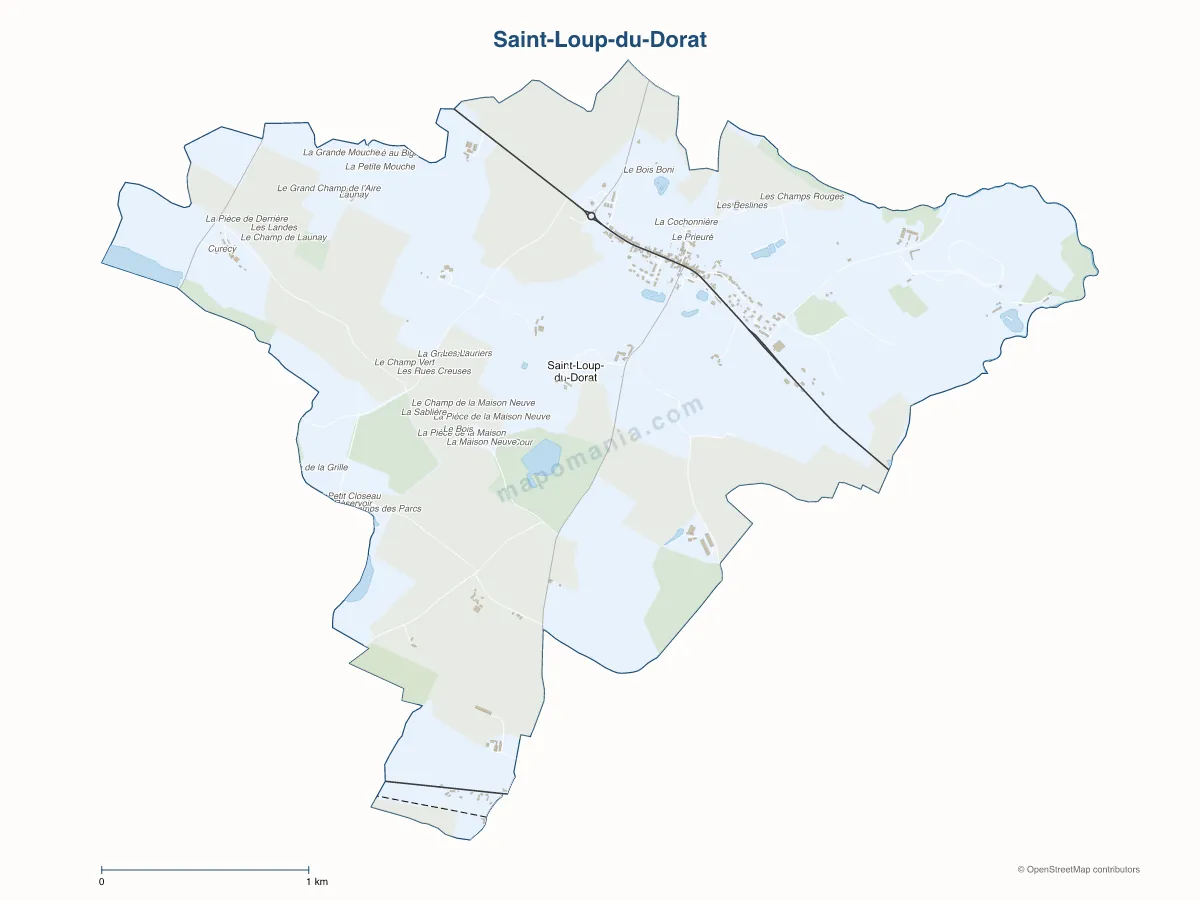 Carte de Saint-Loup-du-Dorat à personnaliser
