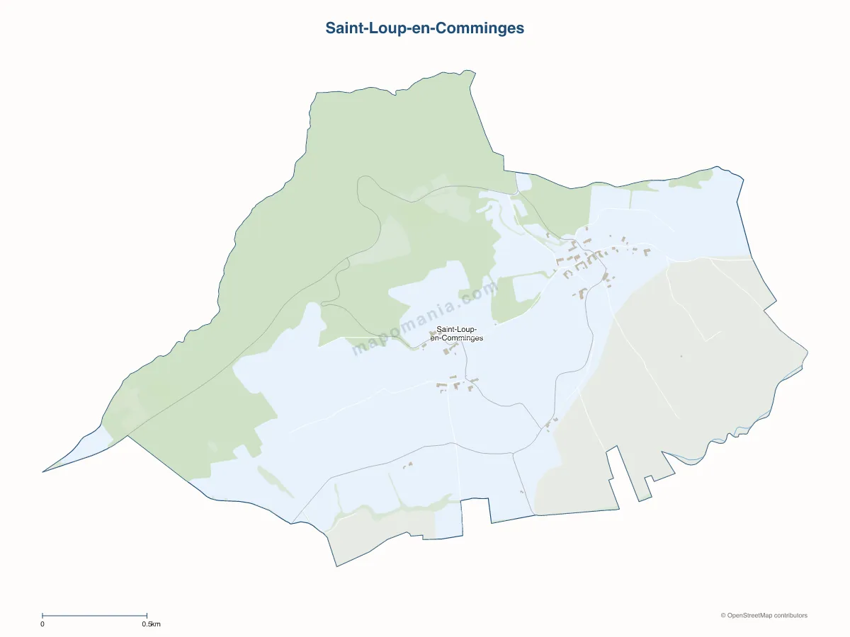 Carte de Saint-Loup-en-Comminges à personnaliser